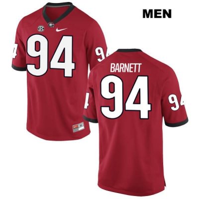 Men's Georgia Bulldogs NCAA #94 Michael Barnett Nike Stitched Red Authentic College Football Jersey DAD4854ID